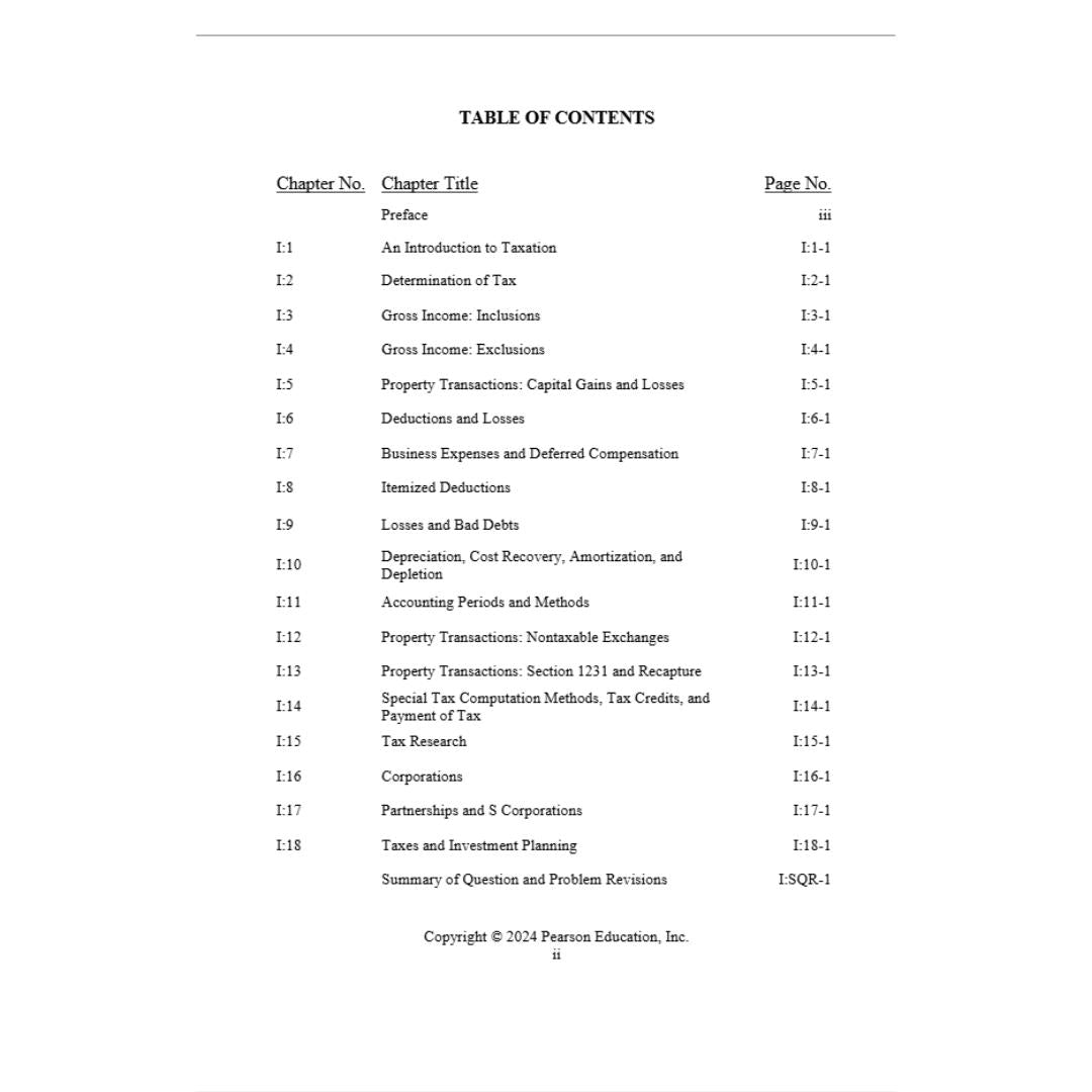 Solution Manual For Pearson’s Federal Taxation 2024 Corporations 37th Edition By Franklin-StudyWithSyasil