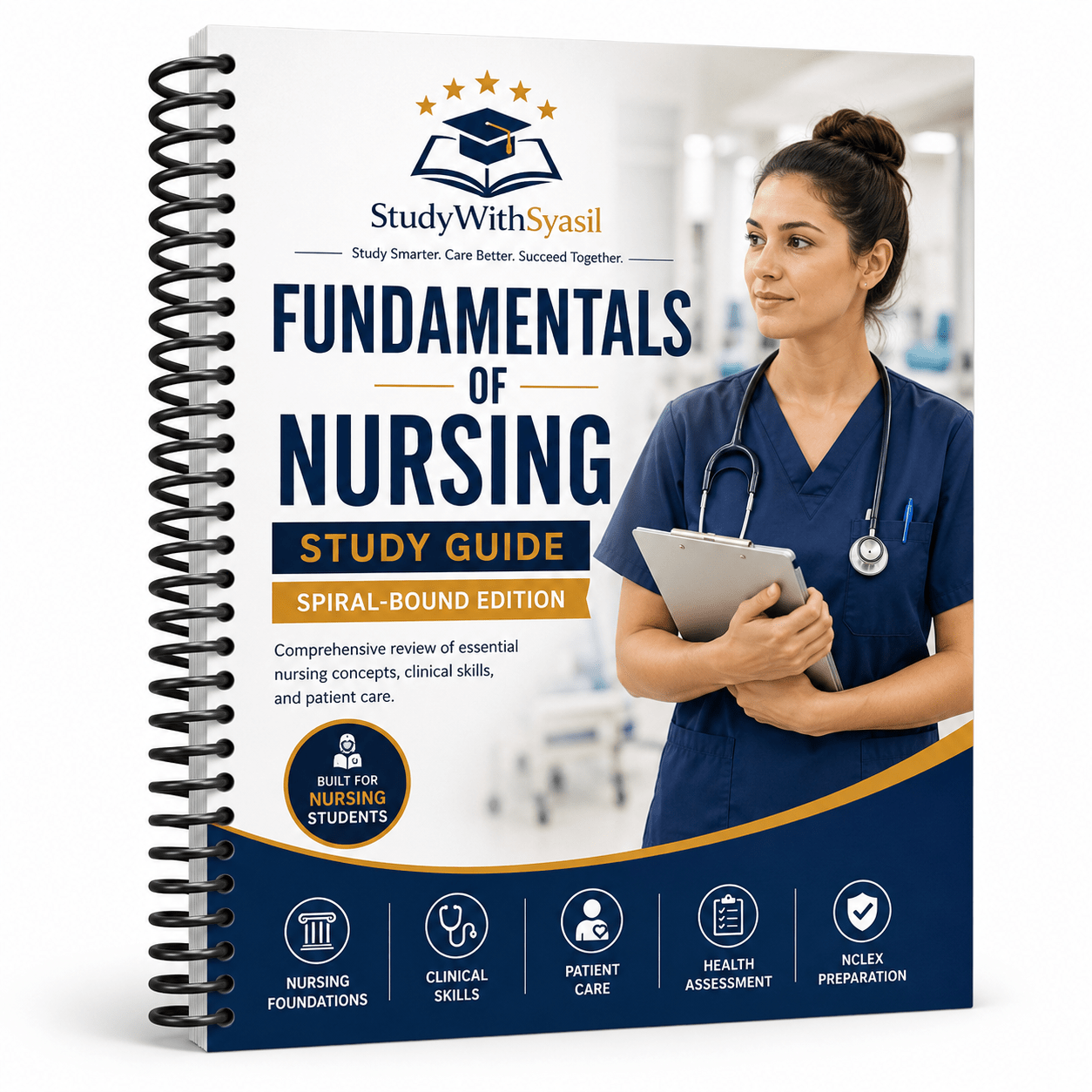Fundamentals of Nursing Study Guide – Spiral-Bound-StudyWithSyasil