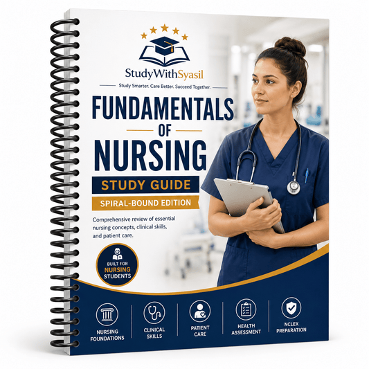 Fundamentals of Nursing Study Guide – Spiral-Bound-StudyWithSyasil