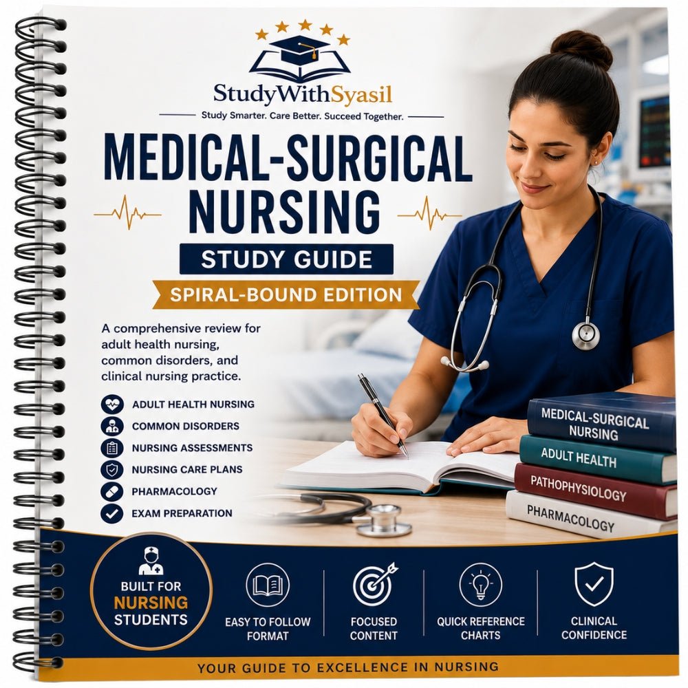 Medical-Surgical Nursing Study Guide – Spiral-Bound-StudyWithSyasil