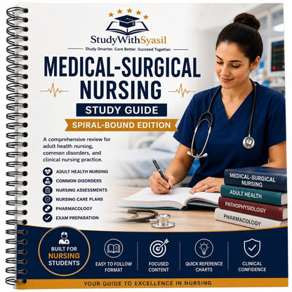 Medical-Surgical Nursing Study Guide – Spiral-Bound-StudyWithSyasil