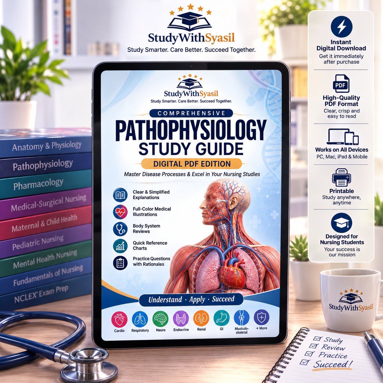 Pathophysiology Study Guide – Digital PDF Edition-StudyWithSyasil