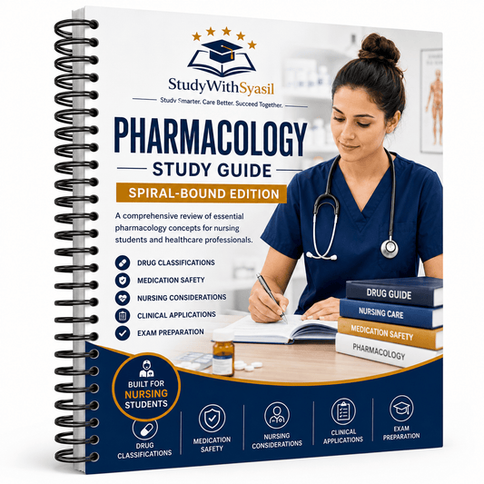 Pharmacology Study Guide – Spiral-Bound-StudyWithSyasil