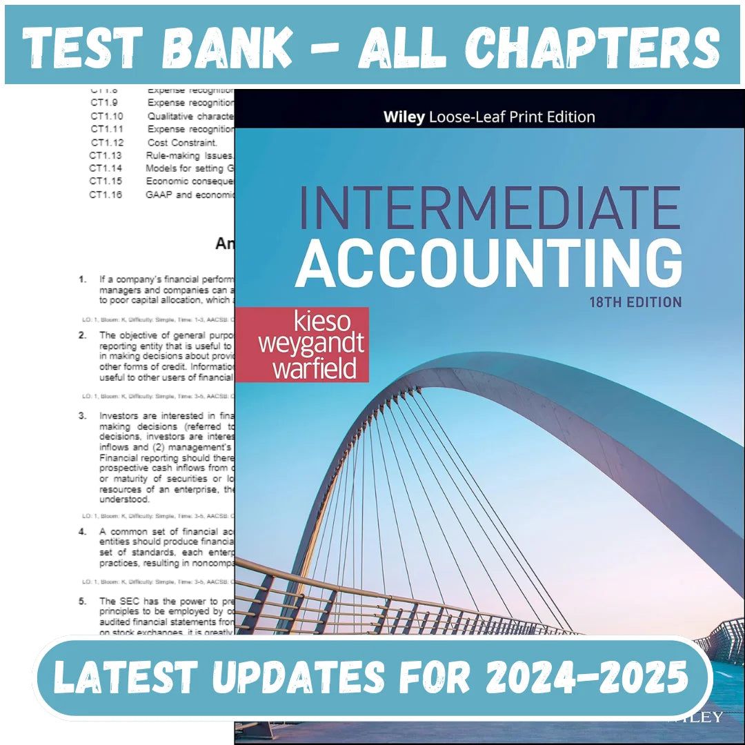 Solution Manual and Instructor Resource for Intermediate Accounting, 18th Edition, by Donald | All Chapters Included-StudyWithSyasil