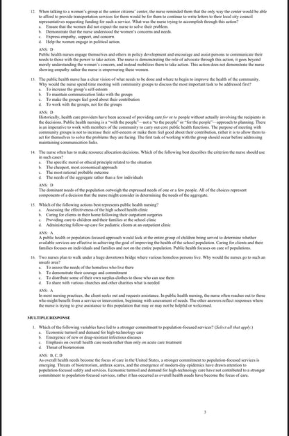 TEST BANK Foundations for Population Health in Community/Public Health Nursing, 6th Edition-StudyWithSyasil