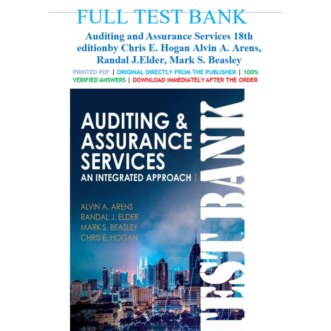 Test Bank For Auditing and Assurance Services, 18th Edition By Arens-StudyWithSyasil