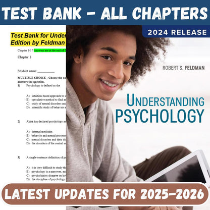 Test Bank For Understanding Psychology 15th Edition By Feldman-StudyWithSyasil