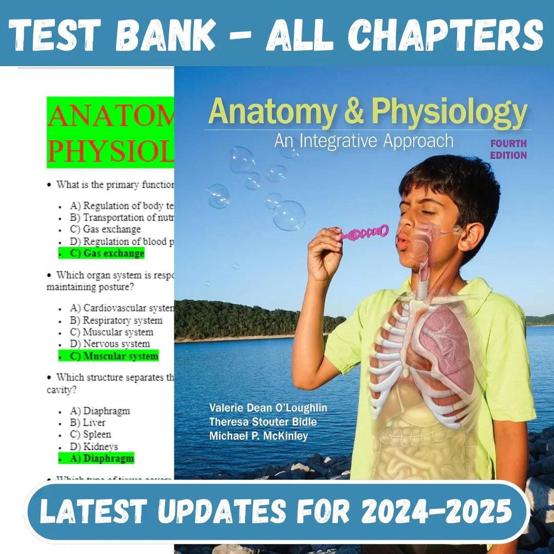 Test Bank for Anatomy and Physiology: An Integrative Approach, 4th Edition de Theresa Bidle-StudyWithSyasil