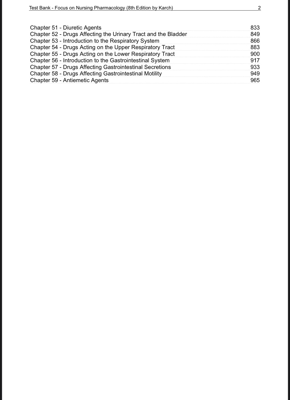 Test Bank for Focus on Nursing Pharmacology, 8th Edition by Amy M. Karch-StudyWithSyasil
