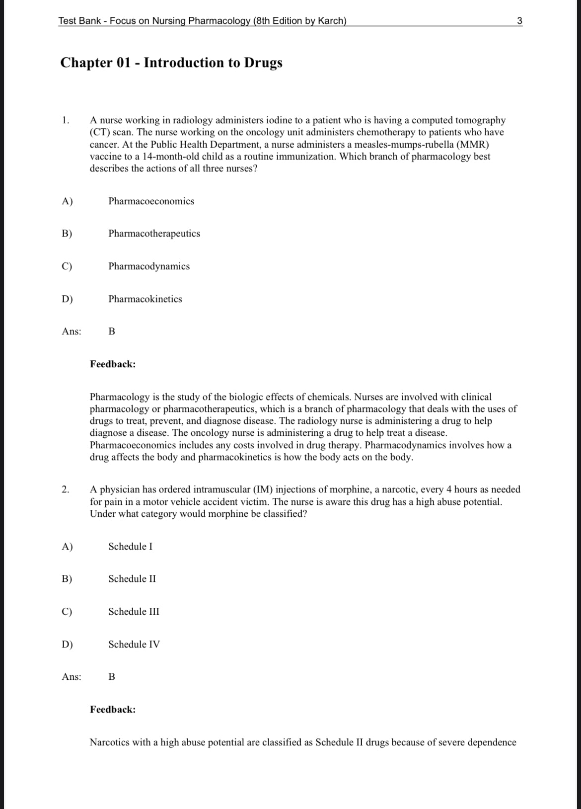 Test Bank for Focus on Nursing Pharmacology, 8th Edition by Amy M. Karch-StudyWithSyasil