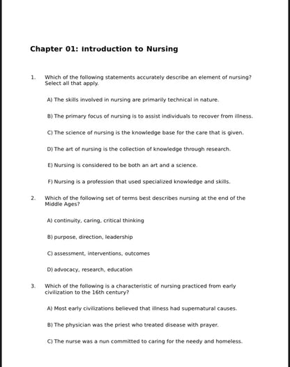 Test Bank for Fundamentals of Nursing 10th Edition by Taylor-StudyWithSyasil