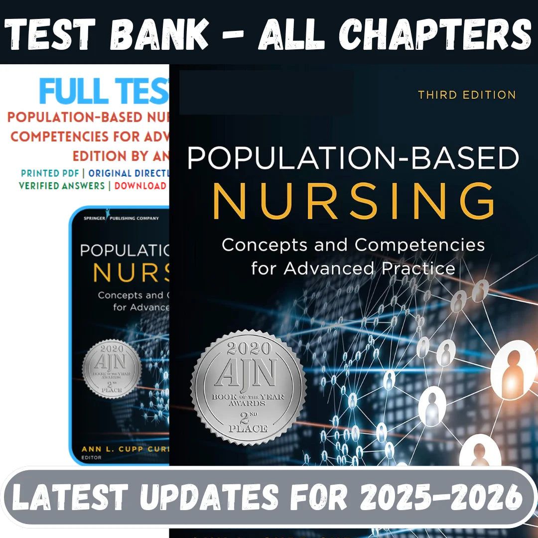 Test Bank for Population-Based Nursing: Concepts and Competencies for Advanced Practice 3rd Edition by Curley-StudyWithSyasil