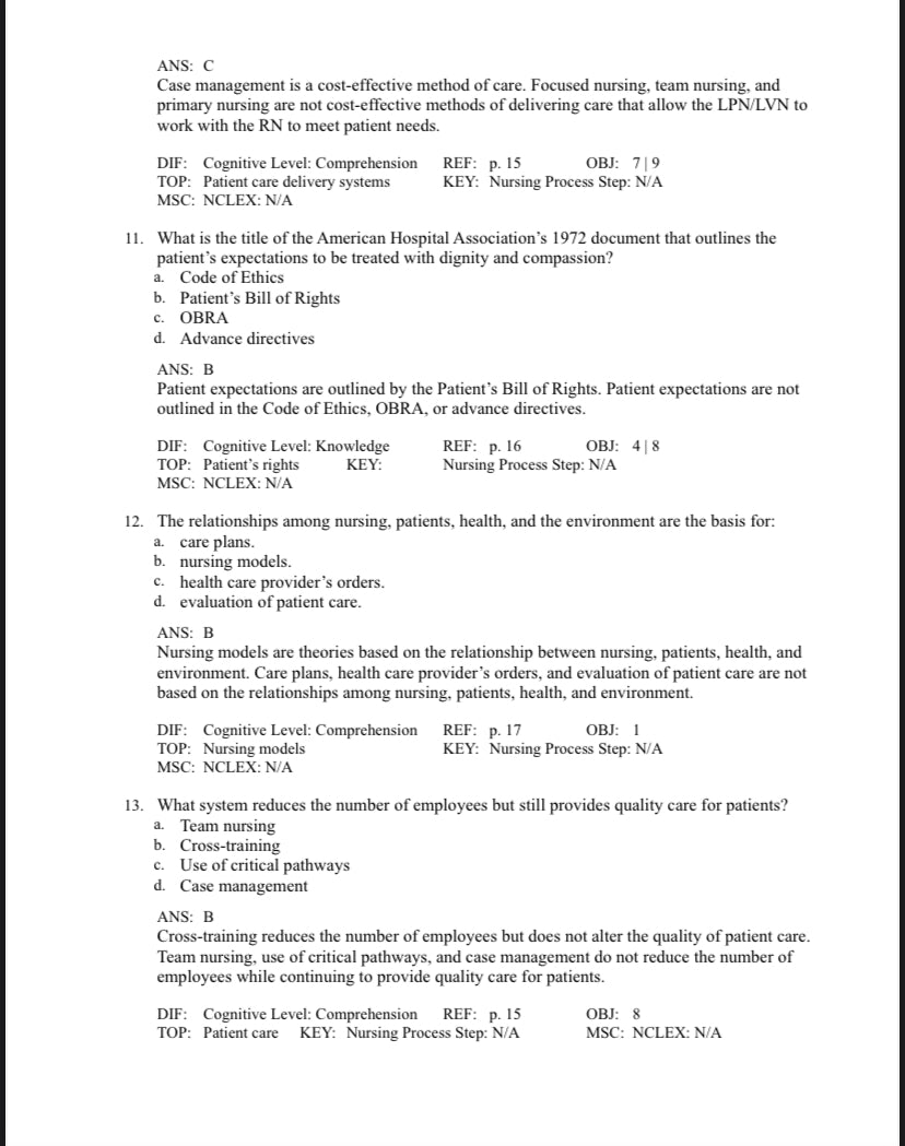 Test bank Foundation of Nursing, 9th Edition by Cooper-StudyWithSyasil