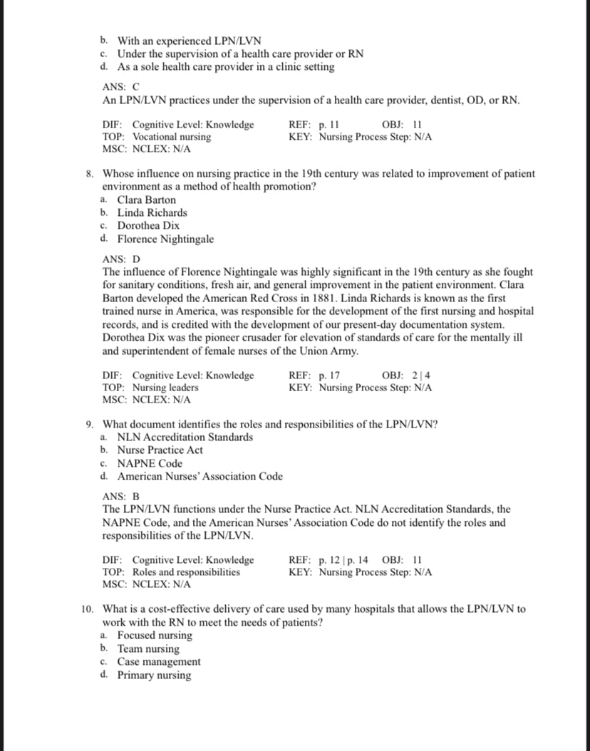 Test bank Foundation of Nursing, 9th Edition by Cooper-StudyWithSyasil