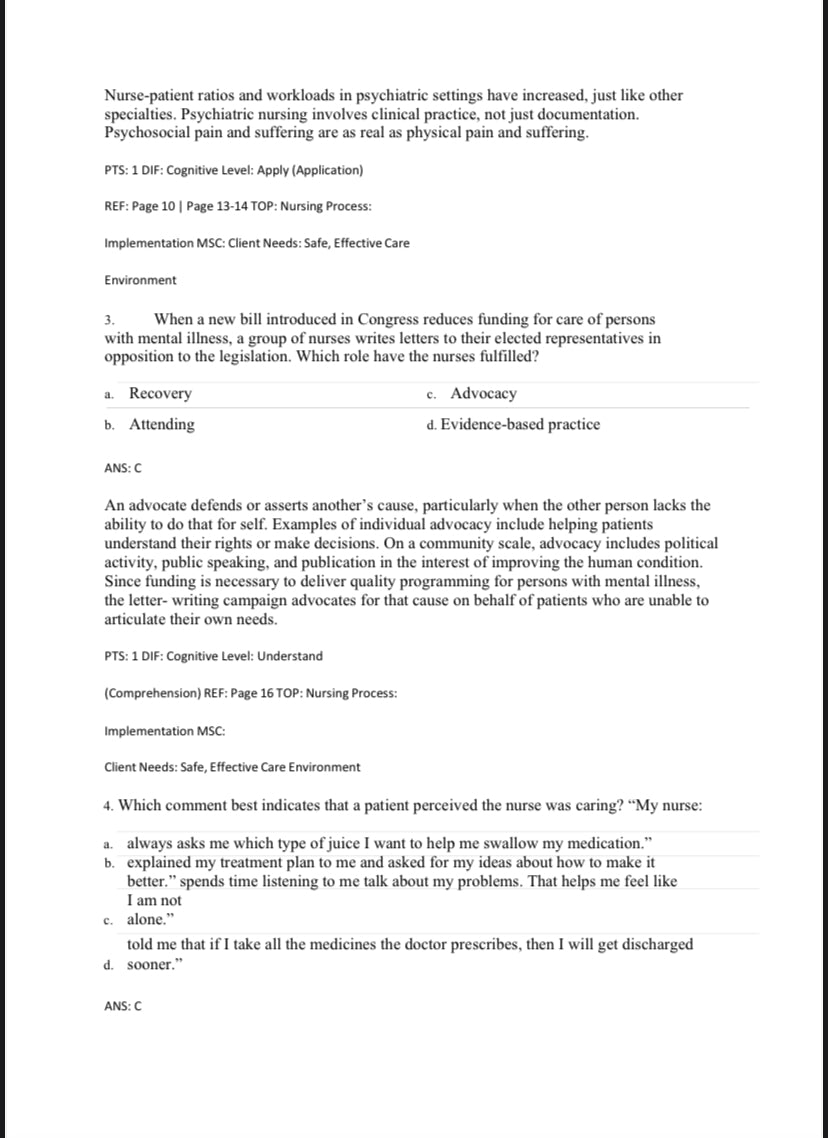 Test bank Foundations of Mental Health Care 8th Edition by Morrison-Valfre-StudyWithSyasil
