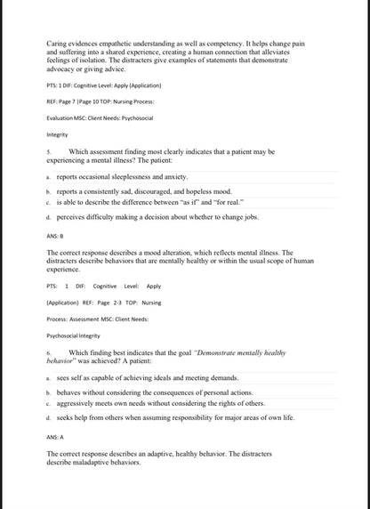 Test bank Foundations of Mental Health Care 8th Edition by Morrison-Valfre-StudyWithSyasil