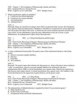 Abrams’ Clinical Drug Therapy Rationales for Nursing Practice 12th Edition by Frandsen Test Bank - StudyWithSyasil