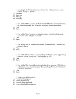 ACSM’s Health-Related Physical Fitness Assessment Manual Fifth Edition Test Bank - StudyWithSyasil