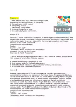 Bates’ Nursing Guide to Physical Examination and History Taking 3rd Edition Test Bank - StudyWithSyasil