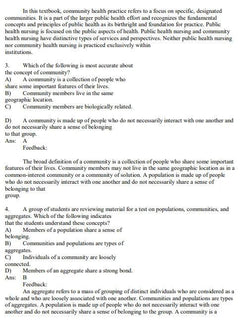 Community and Public Health Nursing 10th Edition Rector Test Bank - StudyWithSyasil