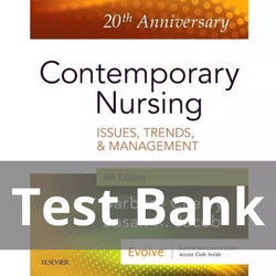 Contemporary Nursing 8th Edition by Barbara Cherry Test Bank - StudyWithSyasil