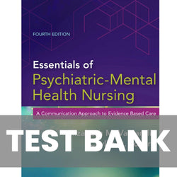Essentials of Psychiatric Mental Health Nursing 4th Edition Varcarolis Nursing Test Bank - StudyWithSyasil