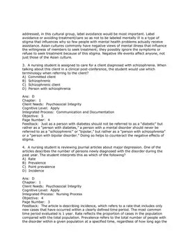 Essentials of Psychiatric Nursing 2nd Edition Boyd Test Bank - StudyWithSyasil