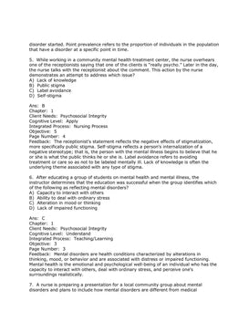 Essentials of Psychiatric Nursing 2nd Edition Boyd Test Bank - StudyWithSyasil