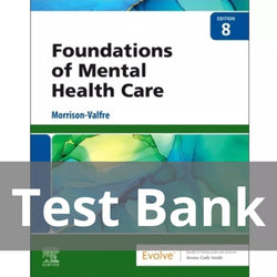 Foundations of Mental Health Care 8th Edition by Morrison-Valfre Test Bank - StudyWithSyasil