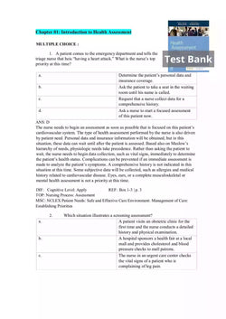 Health Assessment for Nursing Practice 7th Edition by Wilson Test Bank - StudyWithSyasil