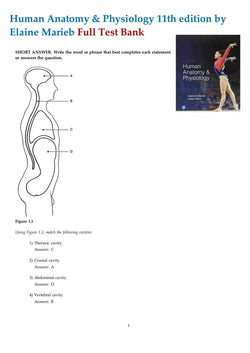Human Anatomy & Physiology 11th edition by Elaine Marieb Test Bank - StudyWithSyasil