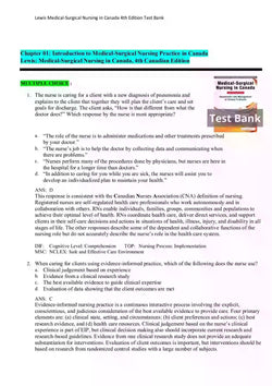 Lewis Medical-Surgical Nursing in Canada 4th Edition Test Bank - StudyWithSyasil