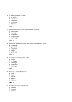 Medical Terminology A Short Course 9th Edition by Davi Ellen Chabner Test Bank - StudyWithSyasil