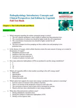 Pathophysiology Introductory Concepts and Clinical Perspectives 2nd Edition by Capriotti Test Bank - StudyWithSyasil