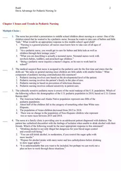 Pediatric Nursing Critical Components of Nursing Care 3rd Edition Kathryn Rudd Test Bank - StudyWithSyasil