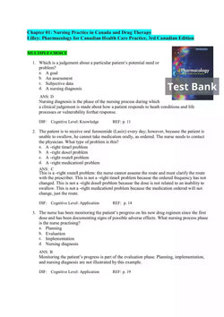 Pharmacology for Canadian Health Care Practice 3rd Edition Lilley Test Bank - StudyWithSyasil