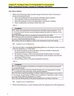 Professional Nursing Concepts and Challenges 9th Edition Test Bank - StudyWithSyasil