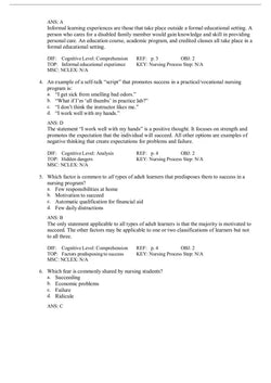 Success in Practical Vocational Nursing 10th Edition Carrol Collier Test Bank - StudyWithSyasil