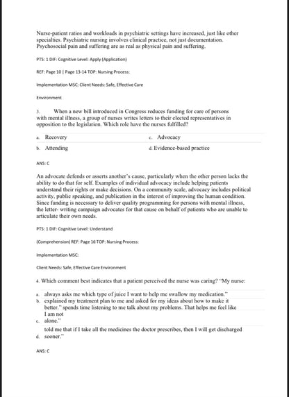 Test Bank Foundations of Mental Health Care 8th Edition by Morrison-Valfre - StudyWithSyasil