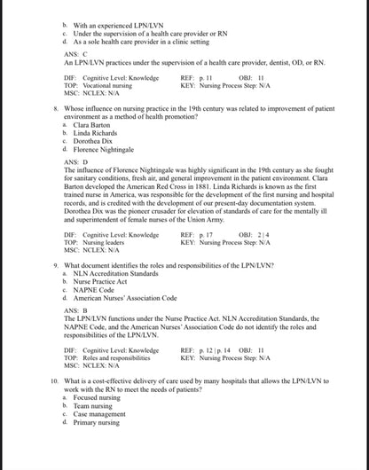 Test Bank Foundations of Nursing 9th Edition by Cooper and Gosnell - StudyWithSyasil
