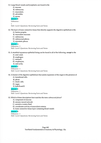 Test Bank Fundamentals of Anatomy and Physiology 12th Edition by Martini - StudyWithSyasil