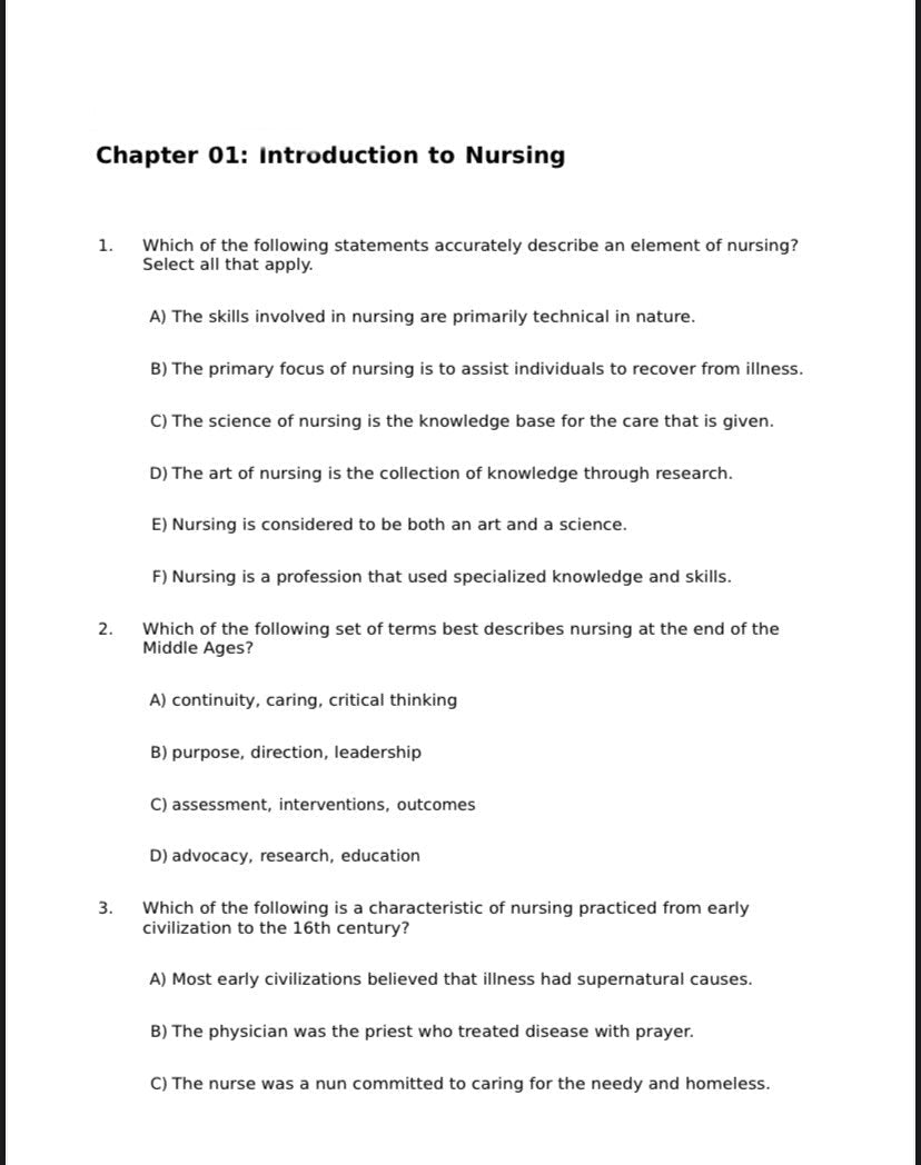 Test Bank Fundamentals of Nursing 10th Edition by Taylor - StudyWithSyasil