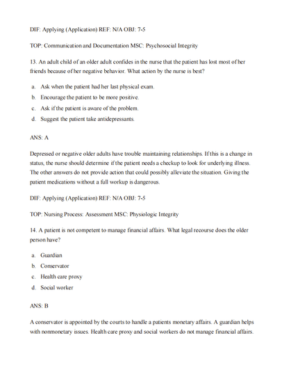 Test Bank Gerontological Nursing 10th Edition by Charlotte Eliopoulos - StudyWithSyasil
