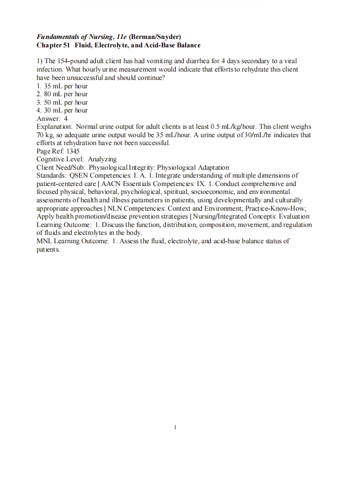 Test Bank Kozier & Erb’s Fundamentals of Nursing 11th Edition - StudyWithSyasil