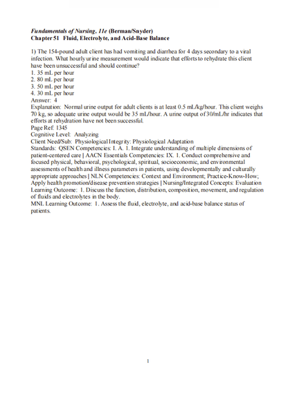 Test Bank Kozier & Erb’s Fundamentals of Nursing 11th Edition - StudyWithSyasil