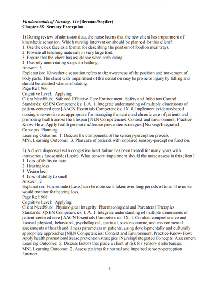 Test Bank Kozier & Erb’s Fundamentals of Nursing 11th Edition - StudyWithSyasil