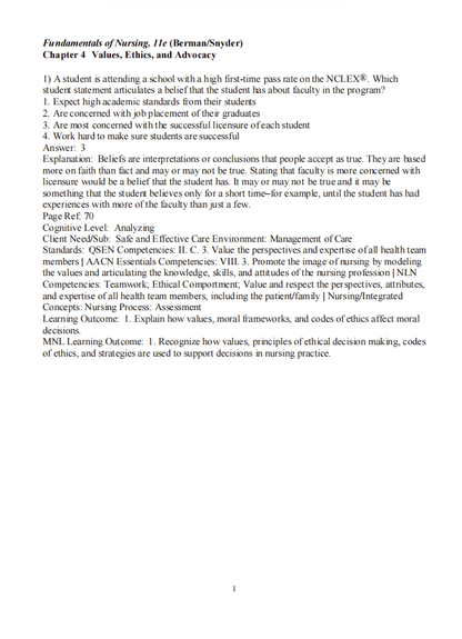 Test Bank Kozier & Erb’s Fundamentals of Nursing 11th Edition - StudyWithSyasil