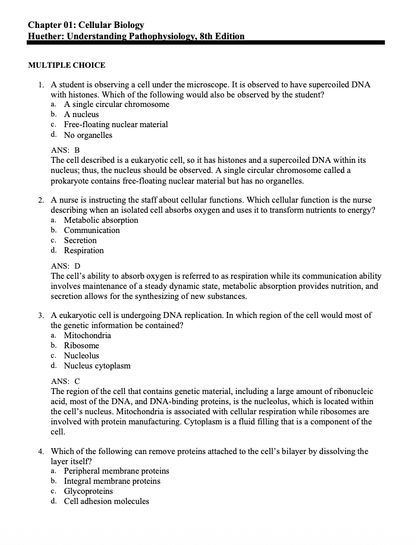 Test Bank Understanding Pathophysiology 8th by Huether and Kathryn McCance - StudyWithSyasil