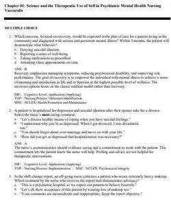 Varcarolis’ Essentials of Psychiatric Mental Health Nursing 5th Edition Fosbre Test Bank - StudyWithSyasil