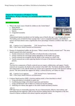 Wong’s Nursing Care of Infants and Children 12th Edition by Hockenberry Test Bank - StudyWithSyasil